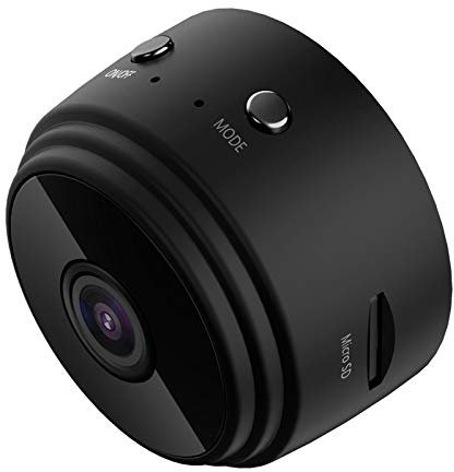 RuiGuio Mini Camera Espion WiFi IP Cachee sans Fil Full HD 1080P Enregistreur, Micro Nanny Cam de Surveillance avec Vision Nocturne Infrarouge et Detection de Mouvement, Interieur/Exterieur