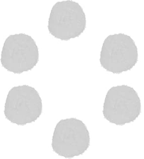 INNSPIRO Lot de 50 pompons en polypropylène blanc 25 mm. Idéal pour les travaux manuels avec les enfants, les décorations et les activités créatives