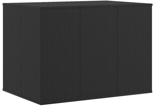 vidaXL Garten-Kissenbox PE Rattan 145x100x103 cm Schwarz
