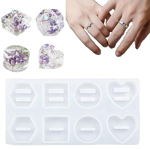 Eterspr Stampi Porta Anelli Ring Holder, Stampo per Anelli in Resina, DIY Stampo Silicone Colata, Stampi in Silicone per Espositori di Anelli, Gioielli, ecc