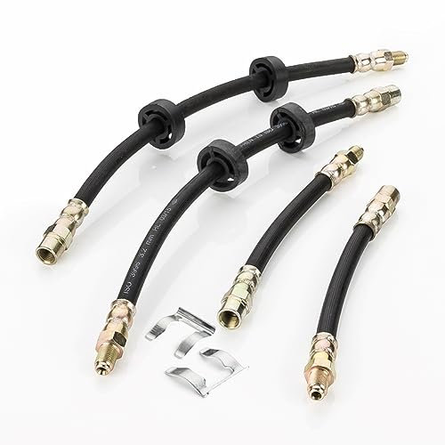 LST 4x Bremsschlauch Set vorne hinten + Halteklammer I f II