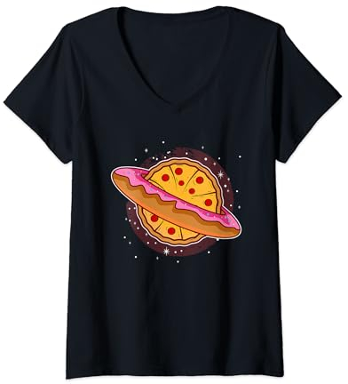 Donut Pizza Doughnut Glazed Maker Lover Donut V-Neck T-Shirt