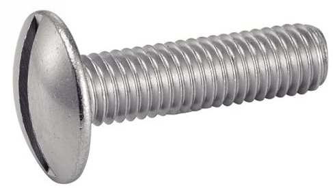 ACTON Vis à métaux tête ronde large -POELIER- fendue - Inox A2 5x50 mm - Boîte de 200 - Vis, pointes, boulons