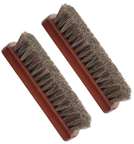 Gatuida 2piezas Cepillos para Pulir De Crin De Caballo Cepillo para Zapatos y Botas Herramienta Limpiadora De Zapatos para Uso Interiores y Exteriores