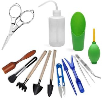 Eldtec 14-teiliges Sukkulenten-Umpflanzwerkzeug-Set – Mini-Garten-Handwerkzeuge für die Pflege von Zimmerpflanzen