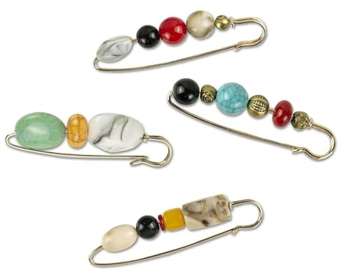 Visxcnu 4 Piezas Imperdibles Broches de Mujer, Clips de Chal, Suéter, Bufandas, Vestidos para Decoración de Ropa de Mujer