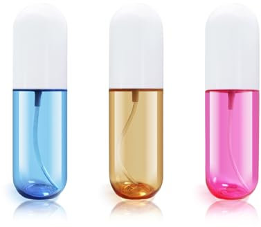YOCASII 3PCS Mini Spray Bottle, 1.9oz Travel Spray Bottles Tsa Approved, Clear Mister Atomizer Travel Size, Pocket Small Spray Bottle for Hair Spray, Toners & Face