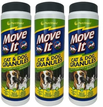 Natural Non-Toxic Cat & Dog Repellent Granules | Effective Indoor & Outdoor Deterrent for Home & Garden | Extra Strong Cat & Dog Protection | 240g (Pack of 3)