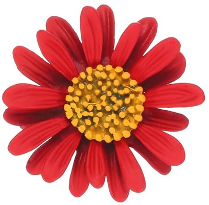 PATIKIL Alfiler de Margarita, Broche de Flor Alfileres de Solapa Margarita para Camisa Sombrero Cárdigan Suéter Corbata Broche de Embrague Joyería Regalos, Rojo