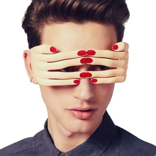 FDEETY Neuheit Sonnenbrille Party Brille Lustige Hand Finger Coole Form der Lustigen Selfie Requisiten Fancy Ball Augenmaske