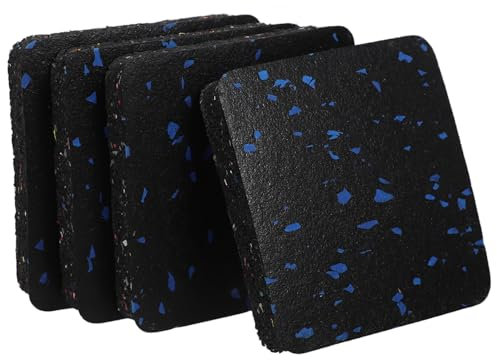 HAWILLOSCH 4pcs Vibration Pad Gym Flooring for Home Thick Vibration Feet Reduction for Treadmill