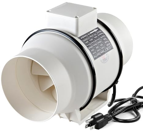 6Inch Exhaust fan Pipeline booster fan Inline duct fan 560 CFM Efficiency Air Fan for Duct Vent Bathroom, Kitchen, Grow Tent,Hydroponics,The wind is very strong.All-copper wire motors are more durable