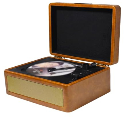 CD -Plattenspieler, Multifunktional -Tablett BT 5.0 -Plattenspieler USB -Drive -Wiedergabe -Infrarot -Fernbedienung mit 2 Eingebauten Lautsprechern Drahtloser Musik -Streaming