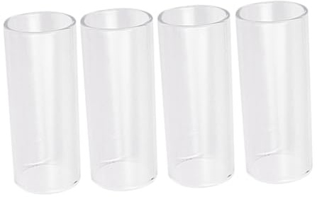ibasenice 4 Stück Glas Gitarren Slides für E-gitarre Weißes Glas Klarer Heller Klang für Anfänger und Profis