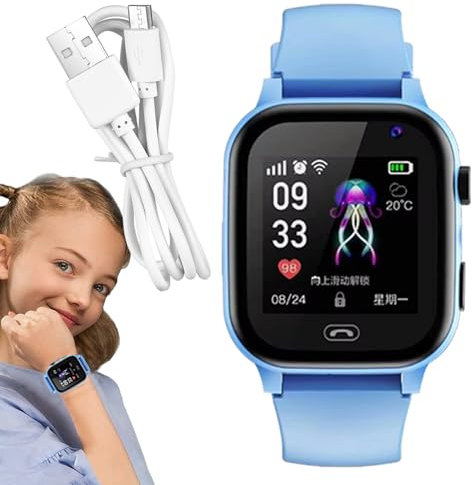 Orologio per cellulare per bambini - Student Smart Watch Telefono, GPS Smartwatch per bambini | Dispositivo a batteria ricaricabile, orologio per telefono 4G per ragazzi, comunicazione per bambini e u