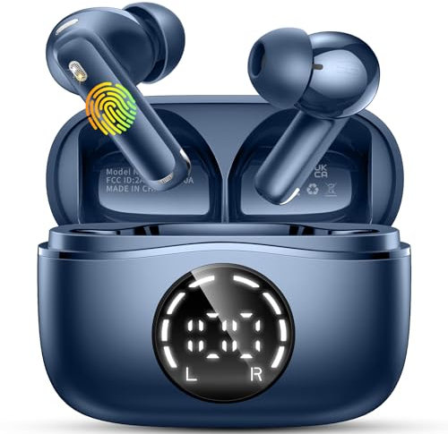 Casque Bluetooth, écouteurs sans fil ENC 4 microphones, 48h lecture, étanche pour Android/iOS