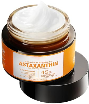 Crema Di Astaxantina Per Viso, Cura Della Pelle Astaxantina, Crema Per Il Viso Ad Assorbimento Rapido Idratante Anti Invecchiamento, Compatto, Leggero, 60G, Per Tutti I Tipi Di Pelle