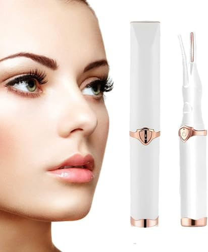 2025 New Heated Eyelash Curler for Women, Mini Electric Eyelash Curler for Instant Glam, USB Rechargeable 3 Heat Modes Natural Curling 24H Long Lasting Makeup Tool (White)