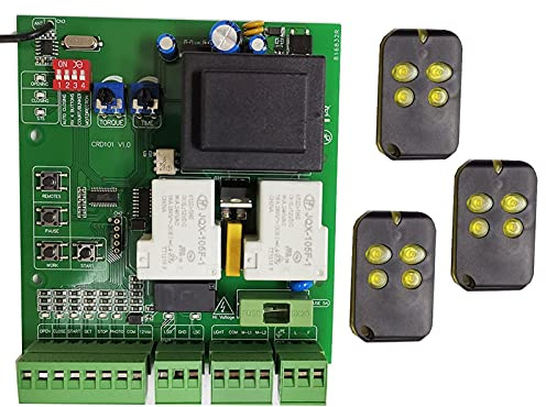 Motor Puerta Corredera, La versión universal de la placa de circuito reemplazada por la placa base del abrelatas de la puerta deslizante puede coincidir con el control remoto de 433.92MHz.(1 board 3 r