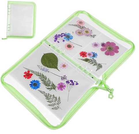 LOLIPPYY Álbum de Fotos con Fundas para Tarjetas Cuaderno Organizador Portátil de PVC para Tarjetas Coleccionables Fotos y Stickers Grande y Resistente