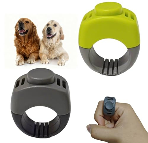 ZhongShuang 2 Stück,Klicker Hund, Finger Clicker, Klicker zur Hundeerziehung, Praktisches Hundetraining-Zubehör als Fingerring-Clicker Hund für Hunde
