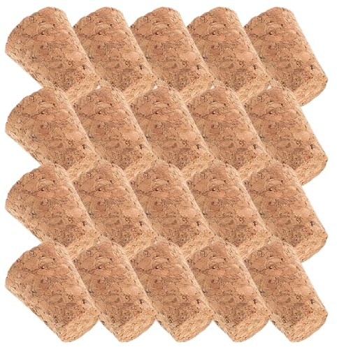 HOMOBABE Tapones de Corcho de Madera Suave Fáciles de Almacenar y Reemplazar 20 Diseño Creativo para Botellas de Vidrio y Cerveza para Manualidades y Proyectos Artesanales