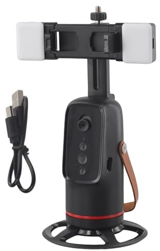 Auto Face Tracking Phone Holder 360 Degree Rotation Auto Stand | Portable AI Phone Holder Tripod for Vlogging Live Streaming Video Recording Calls Photography Streamers Bloggers