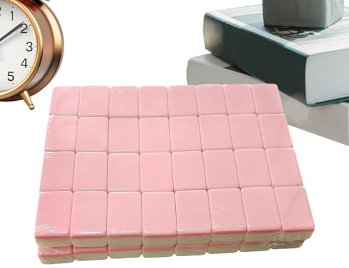 Spielfiguren-Set, stapelbares Spielzeug, 64-teilig, Brettspiel mit Mahjong-Karten, für Wohnzimmer Schlafsaal Klassenzimmer Wohnung Party Kinder Jugendliche Familie Klassenkameraden