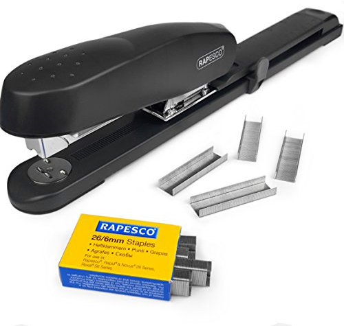 Rapesco Heavy Duty Long Arm Stapler 790 + Rapesco 24/6mm Staples (Box 1,000)