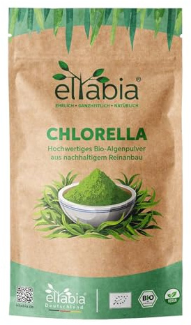 Bio Chlorella Pulver 1kg | Premium Rohkost-Qualität | 100% reines Algen-Pulver ohne Zusätze | Zellwand gebrochen Vegan