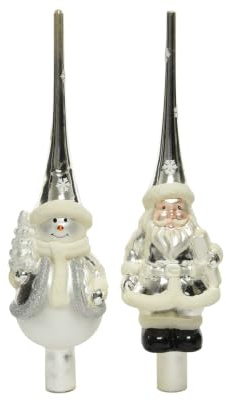 Spitze mit Figur aus Glas 28cm, 1 Baumspitze nach Wahl