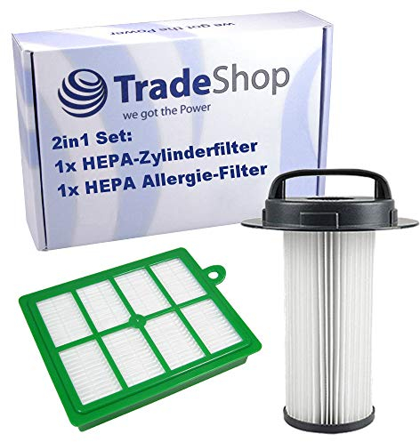 1 filtre à cylindre HEPA + 1 filtre d'allergie HEPA pour Philips Marathon FC6083 FC6085 FC8048 FC9200 FC9204 FC9206 FC9208 432200517520 432200524860