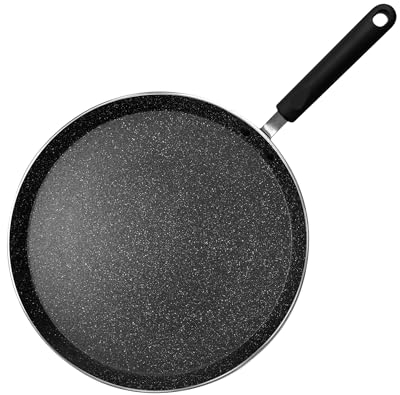 SQ Professional NEA Marbell Crepe & Pancake Maker Induction Tawa for Flat Dosa Pan Non-Stick Frying 30cm