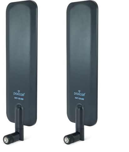 Proxicast 4G/5G/CBRS Universal Wide-Band 6 dBi Omni-Directional Swivel Terminal Antenna (SMA Male) - Compatible with Cisco, Cradlepoint, Digi, MoFi, Pepwave, Sierra and Others (ANT-120-008-2PK)