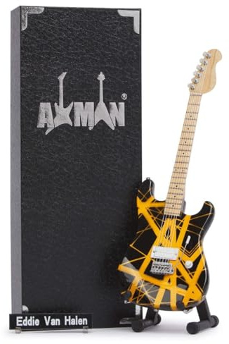 Eddie Van Halen Miniature Guitar Replica - Music Gifts - Handmade Ornamental 1/4