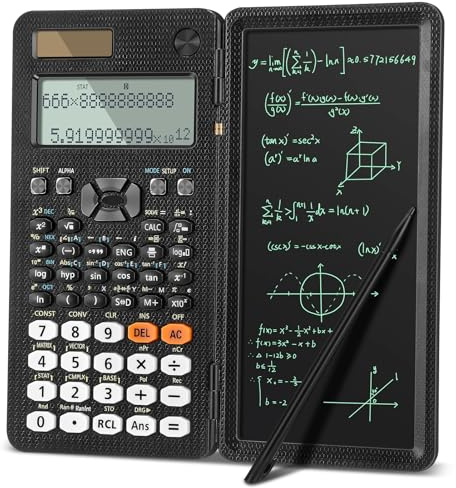 zerotop Calcolatrice Scientifica, Solare 417 Funzioni Aritmetiche con Lcd Schede di Scrittura per Liceo Università Scuola Casa