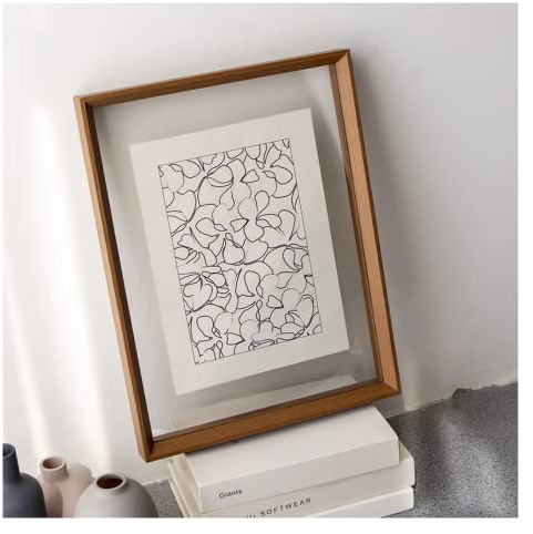 FASHION YO Photo Frame Beech Wood Picture Frames for Desk Double Sided Decor Family Friends Gifts 4x6 8x6 7x5 Portrait & Landscape (Oak 8x6（15.2 * 20.3CM）)