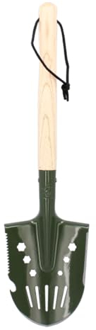 MIKONI Mini Gartenspaten Spitzspaten 60cm mit Holzstiel Spaten Gärtnerspaten Schaufel