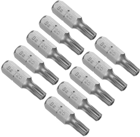 CoCud Embouts de Tournevis Torx, Tige Hexagonale 1/4 de 25mm de Long, T25, Embouts de Tournevis Magnétiques - (Applications : pour l'Entretien Automobile), 10 Pièces
