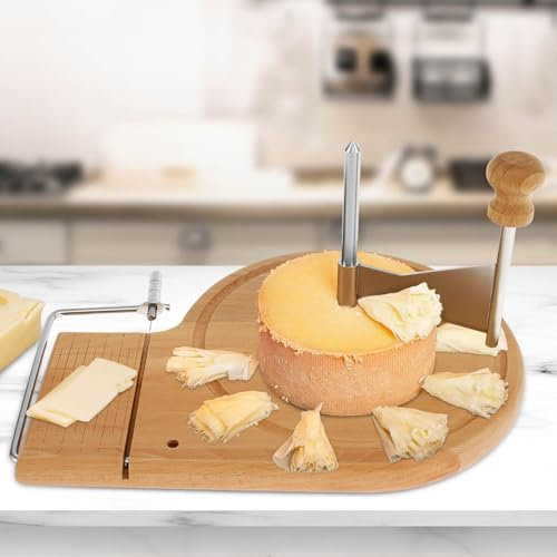 Deuson Cortador de queso multifuncional con líneas de escala precisas, rizador de queso ergonómico con mango cómodo, afeitadora de queso resistente para mantequilla de queso N (pago gráfico)