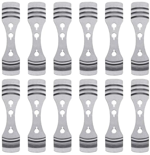 JCKD 12 stycken ljusvekthållare, metall ljusveke, 3-håls ljusveke centreringsanordning, veke monteringshållare, tillbehör tillverkning, 10 x 2,5 cm, för gör-det-själv ljustillverkning hantverk