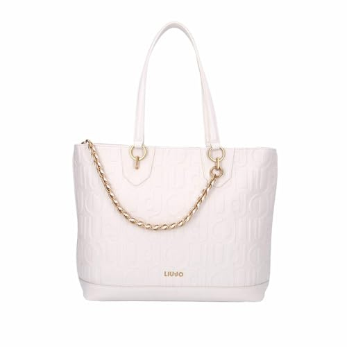 Liu Jo ECS M TOTE Nero Oversize per portare con te ogni emozione. Questa tote bag unisce la praticità di una borsa grande alla speciale lavorazione embossed. Logo all over tono su tono e un'ele