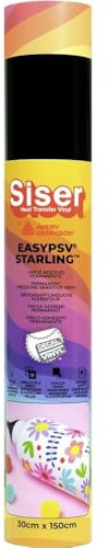 Siser EasyPSV Starling - 150 x 30 cm Schwarz glänzendes, permanent haftendes Vinyl, zur Personalisierung von Gegenständen und harten Oberflächen, Cutter-Plotter-kompatibel, spülmaschinenfest