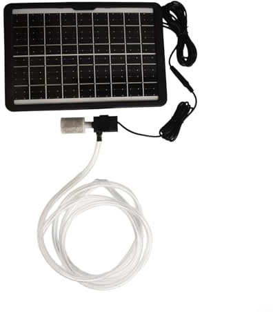 MoSundi Solar Powered Water Pump 12V Submersible Circulating Pump for Fish Pond Oxygenation with 9V 6W Adjustable Panel, 240L/H Flow Rate, 1.8-2.5M Lift