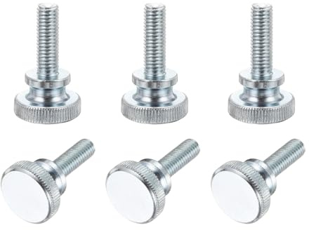 PATIKIL Tornillos Mariposa Estriados M8 X 25mm, 6Pcs Tornillos Cabeza Estriada Métrica Con Empuñadura Hombro Para Montaje Monitores Y TV