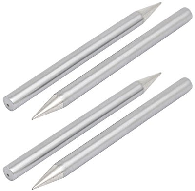 sourcing map 4 Stk Gerade Löten Eisen Spitze Überarbeitungsstation Werkzeug | 40W 4.5mm Schaft Durchmesser