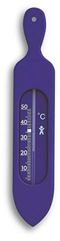 TFA Dostmann Analoges Badethermometer, 14.3018.06, zur Ermittlung der Badewassertemperatur, blau