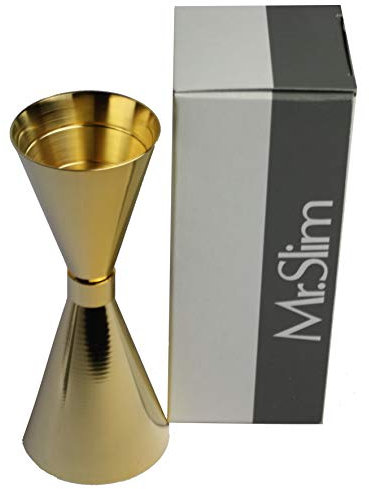 Mr Slim Jigger Cocktail Dosierer Gold 30-45ml Made in Japan (7 Farben und 3 Größen erhältlich)