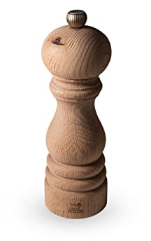 PEUGEOT - Salzmühle Paris Nature 18 cm - Klassische Mahlgradeinstellung - Aus recyceltem Holz mit PEFC-Siegel - Französisches Know-howreich - Naturfarben