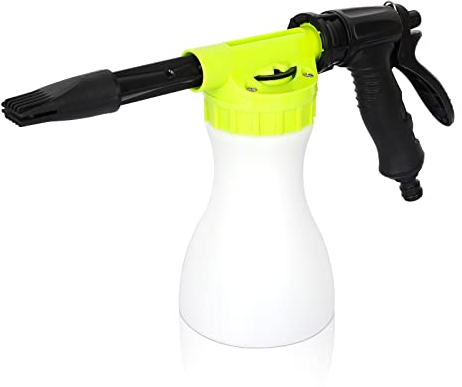 GALAXYER Schnee Schaumpistole 900 ml Verstellbare Schaumlanze FüR Die Autoreinigung BewäSserung Werkzeug Fit Gartenschlauch SchaumsprüHer FüR Auto Waschen GartenbewäSserung Grün